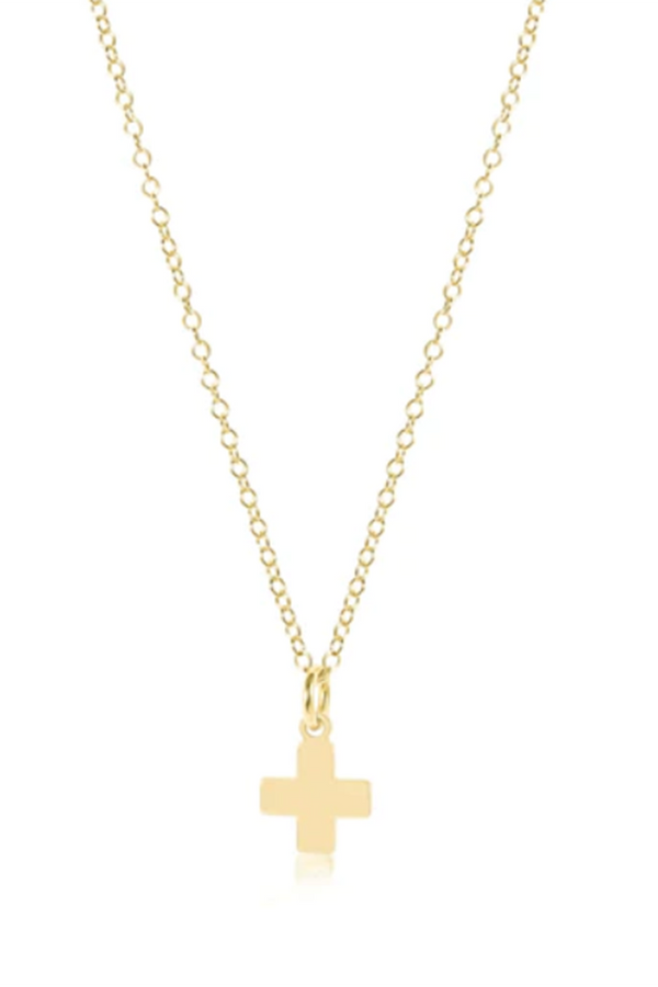 EN Signature Cross Charm Necklace - Gold
