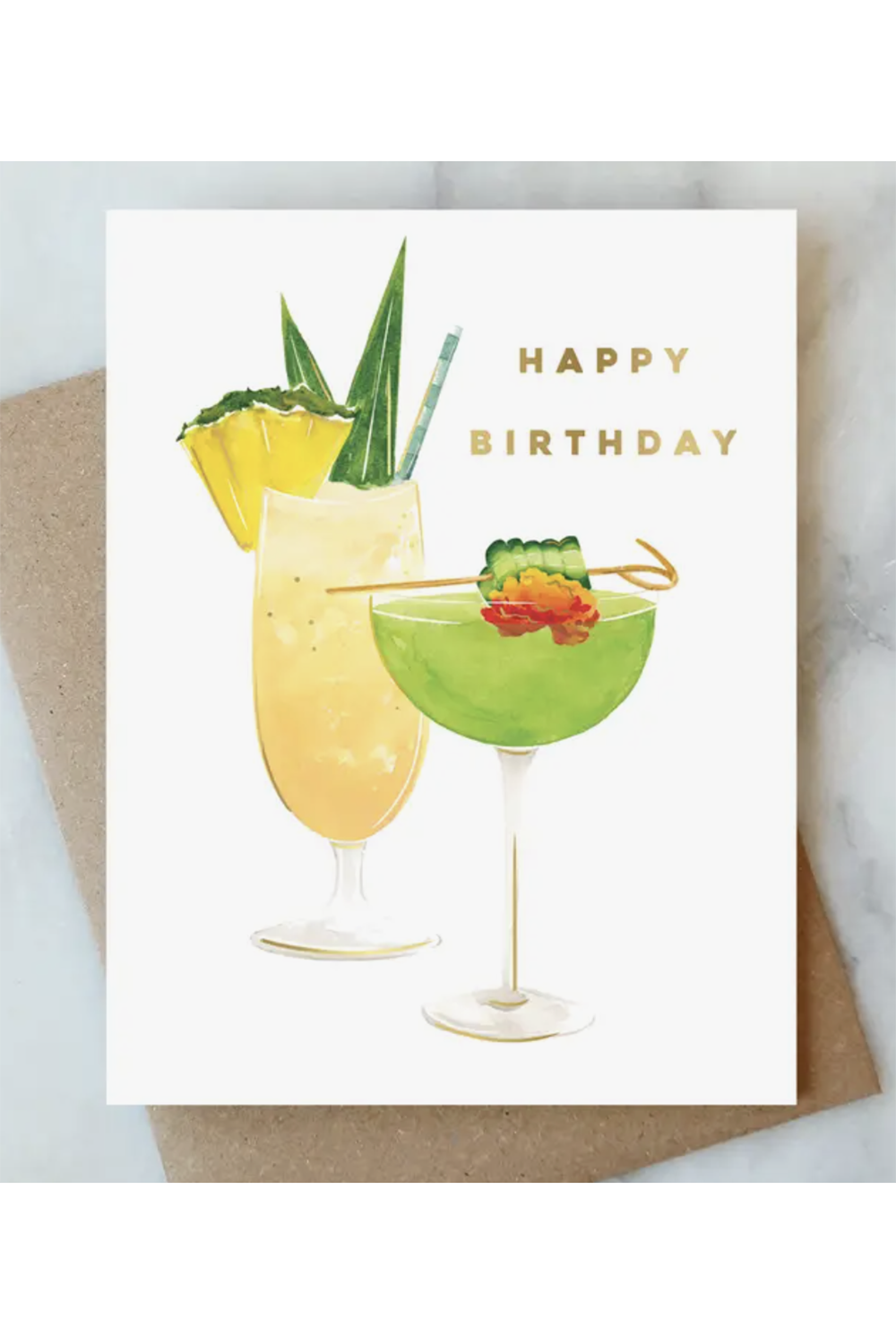 AJD Birthday Card - Island Cocktail