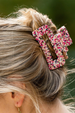 Lola Beaded Hair Clip - Hot Pink Confetti