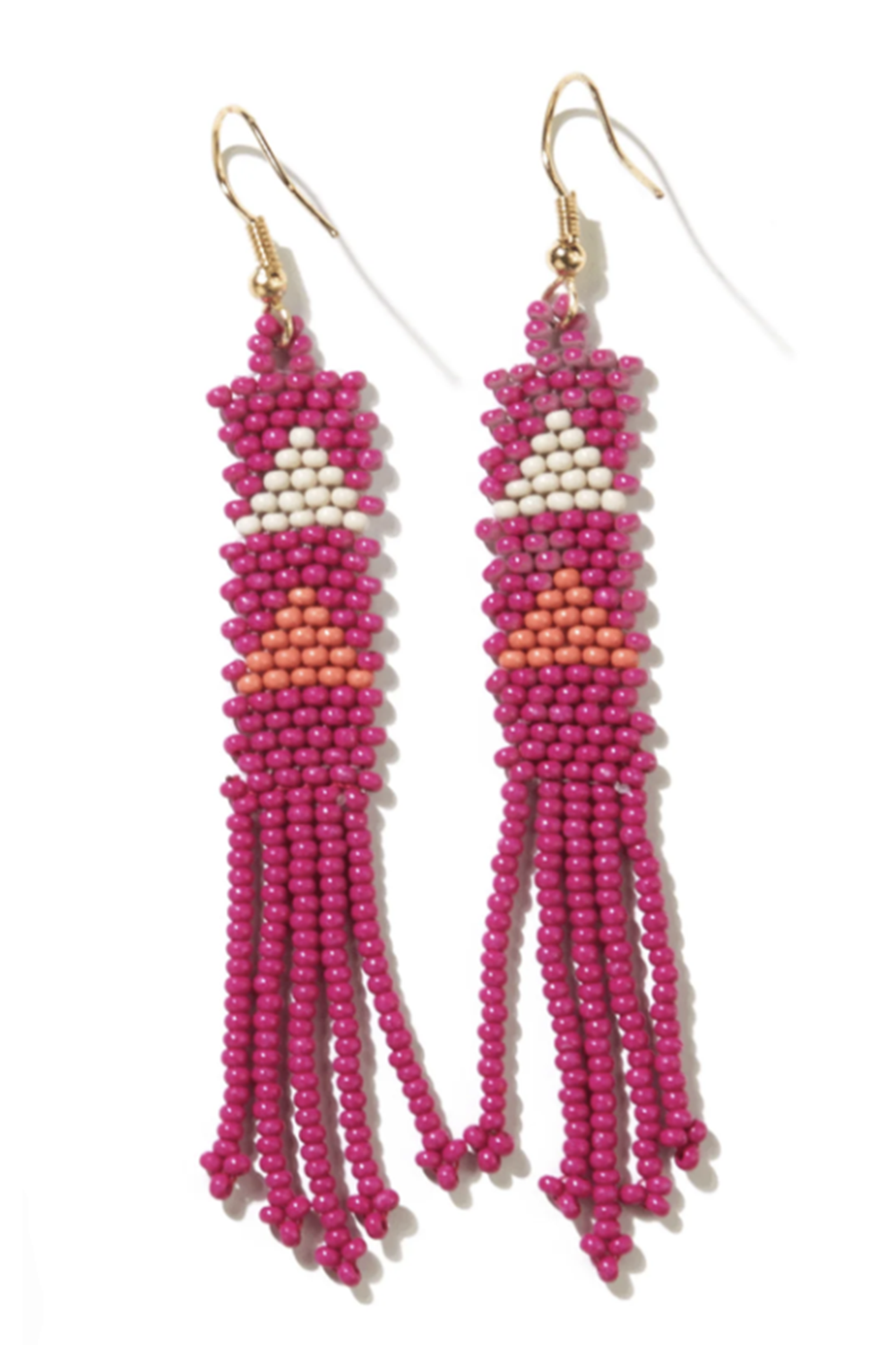 Emma Triangles Earrings - Pink