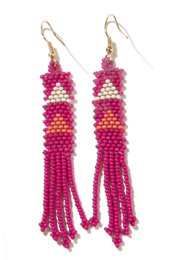 Emma Triangles Earrings - Pink