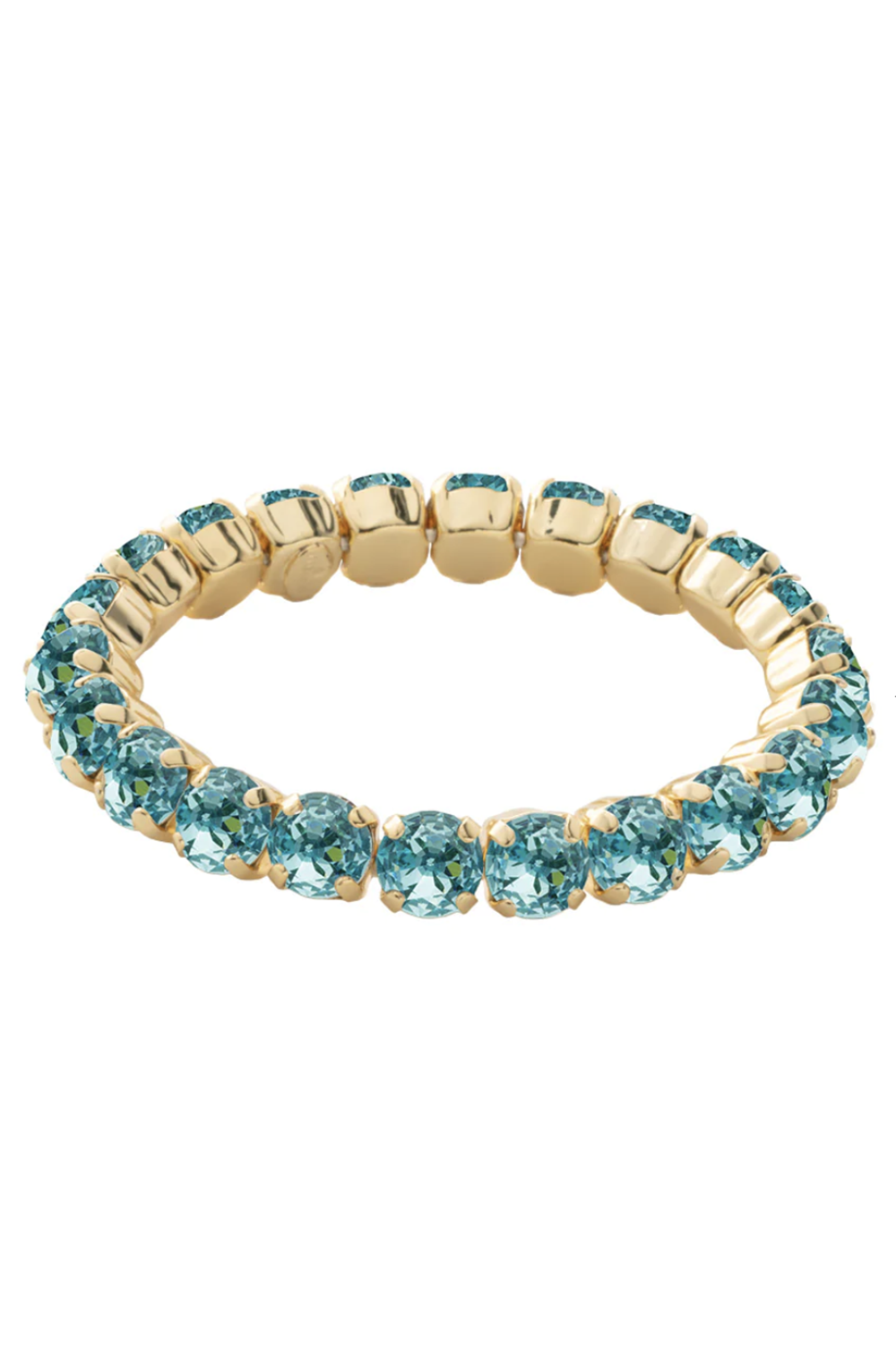 Sienna Stretch Bracelet - Bright Gold Aquamarine