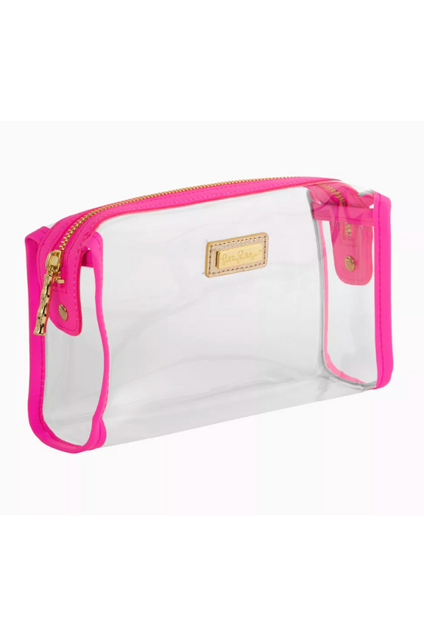 Lilly Clear Pencil Case - Aura Pink