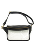 Joy Sylvie Sling Belt Bag - Clear + Black