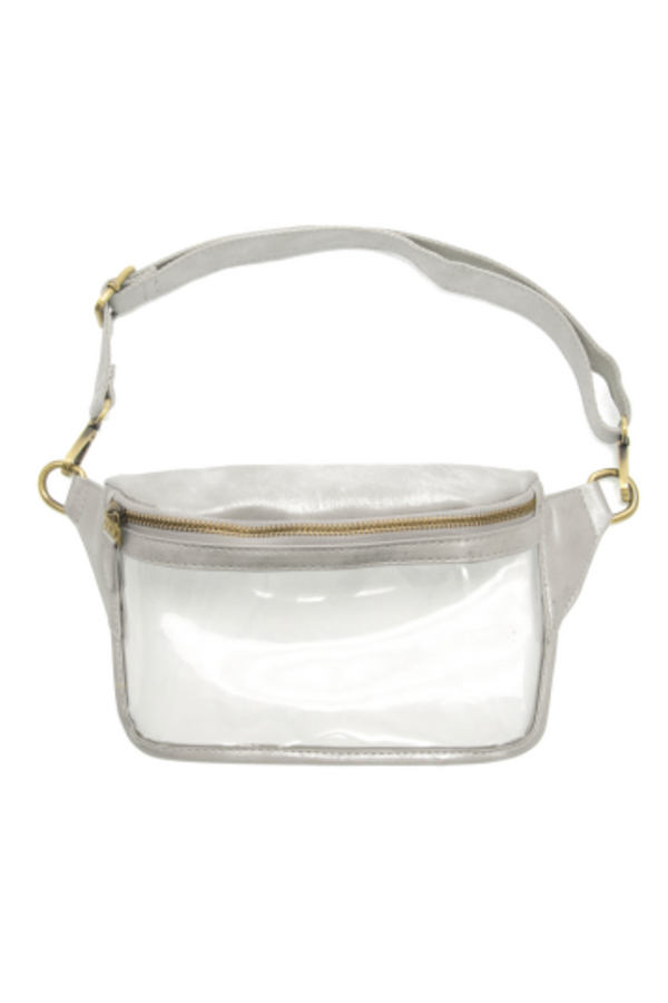 Joy Sylvie Belt Bag - Clear + Silver