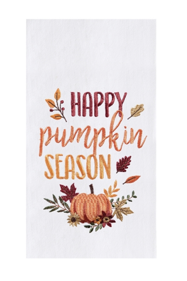 Fall Flour Sack Towel - Happy Pumpkin Season