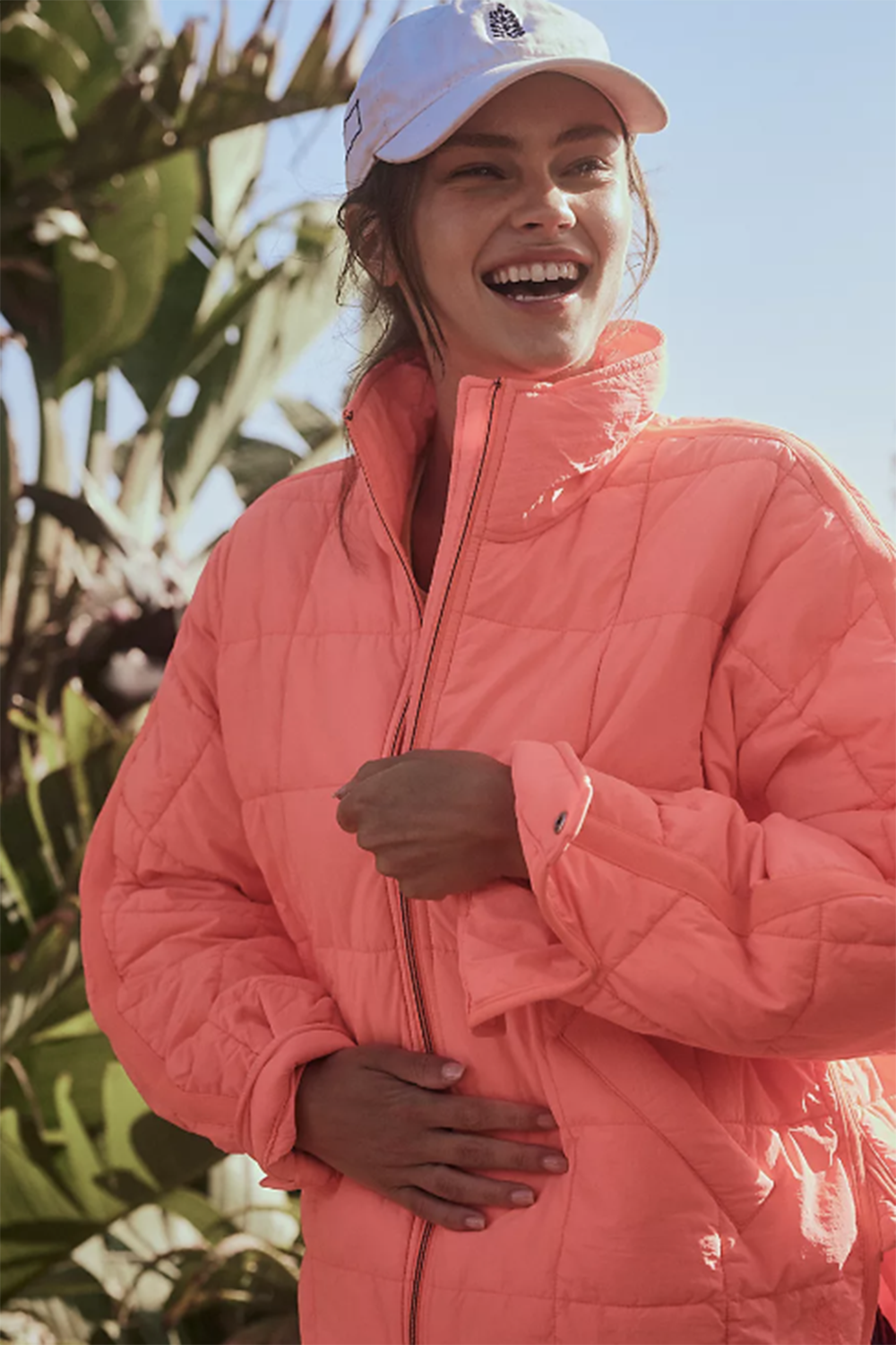 FP Pippa Puffer Jacket - Neon Coral