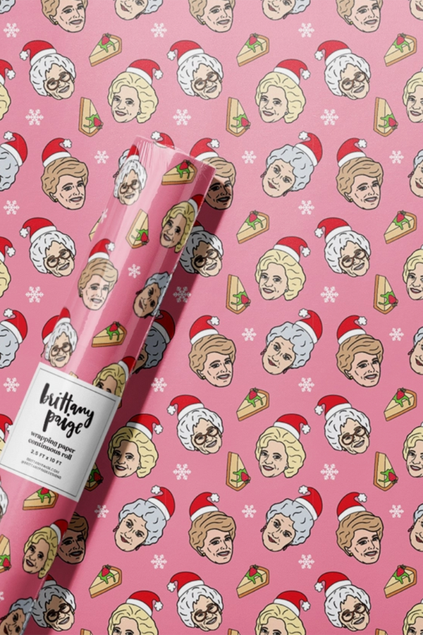Trendy Wrapping Paper - Golden Christmas