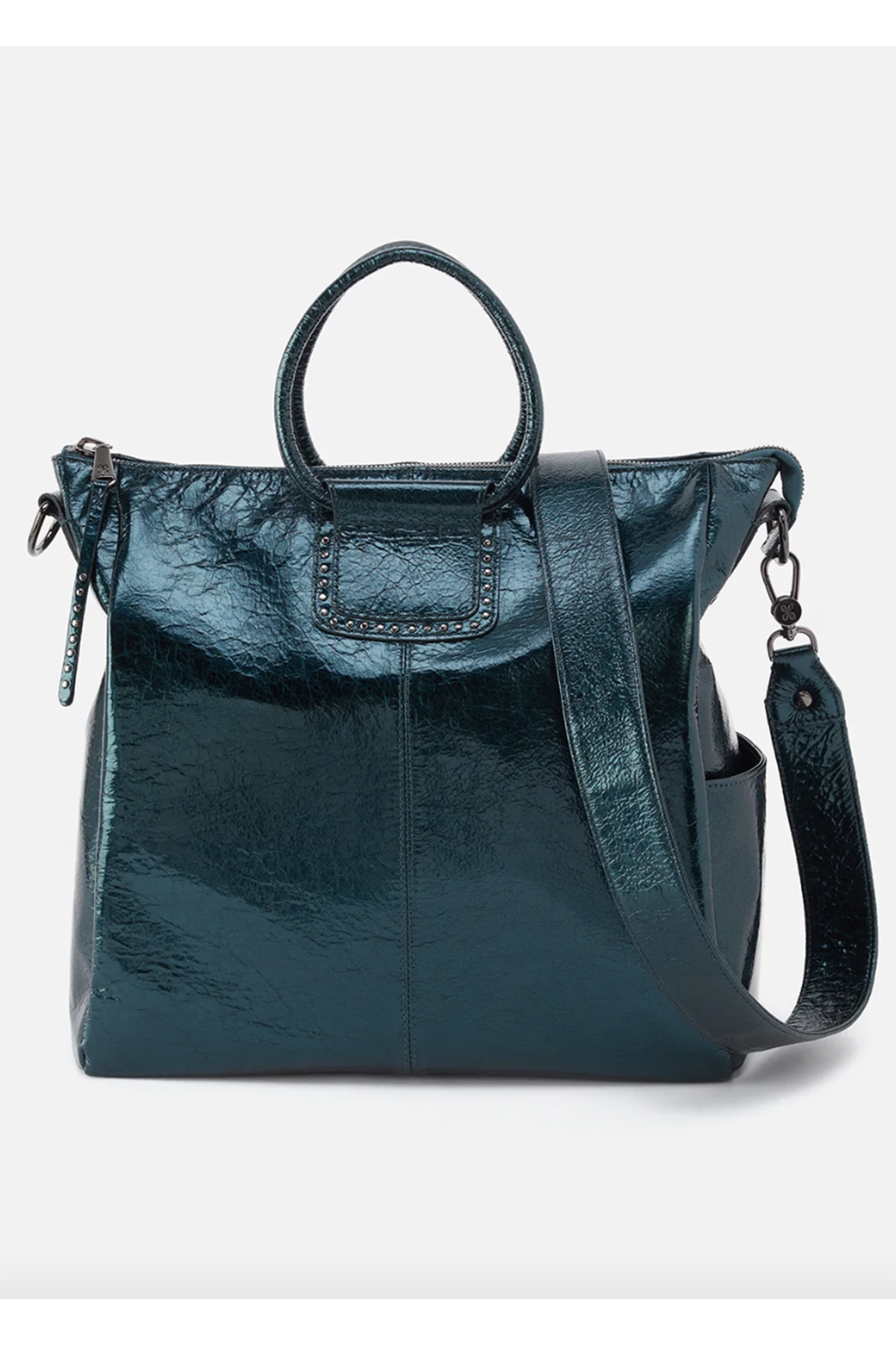 SIDEWALK SALE ITEM - Sheila Tote Bag - Patent Leather Spruce