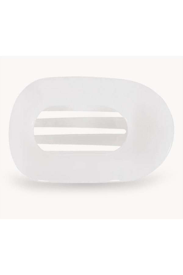 Teleties Flat Round Hair Clip - Coconut White
