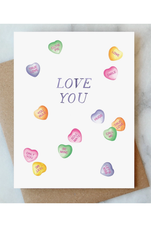 AJD Valentine's Day Card - Candy Hearts