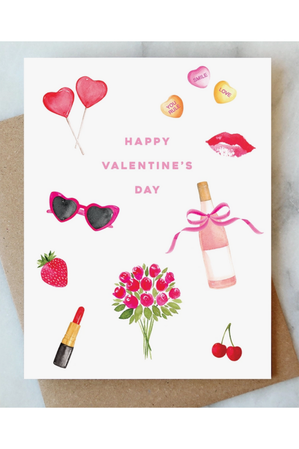 AJD Valentine's Day Card - Girly Galentine's
