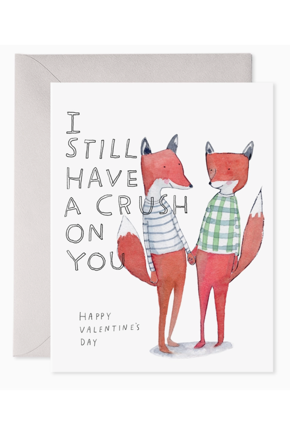 EFran Valentine's Day Greeting Card - Crushing Fox