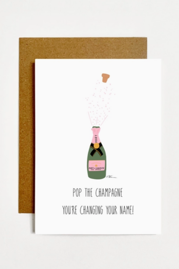 KP Wedding Greeting Card - Pop the Champagne!