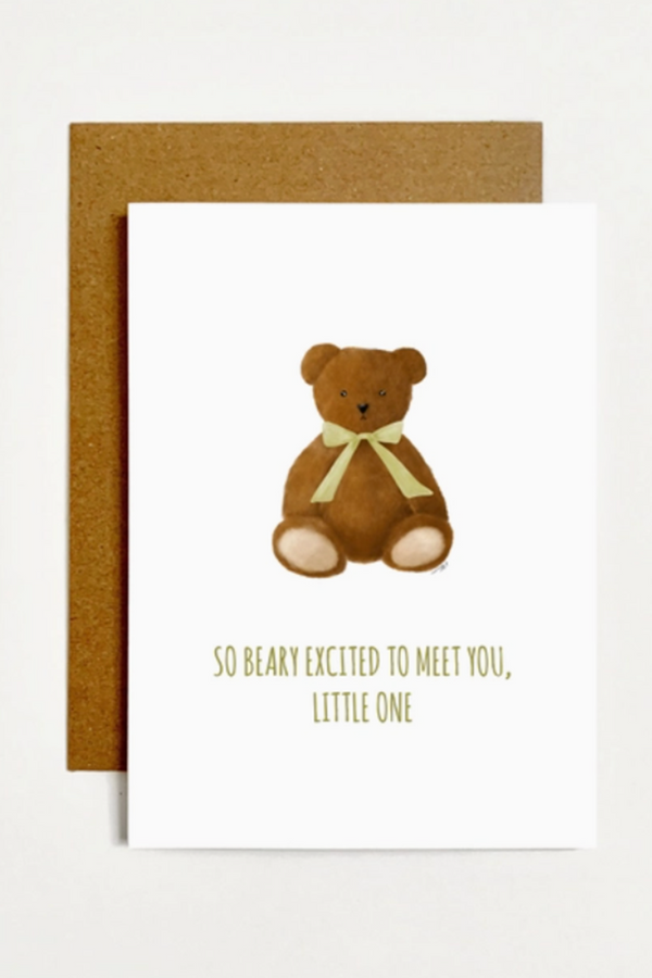 KP Baby Greeting Card - Beary Excited