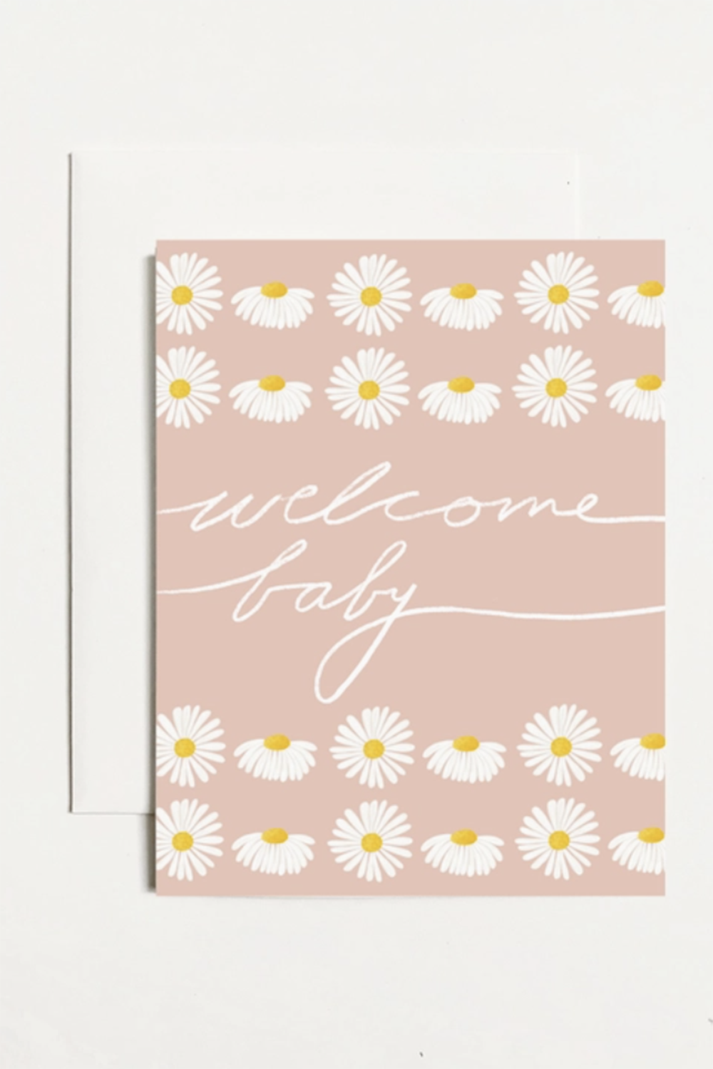KP Baby Greeting Card - Welcome Pink Daisies