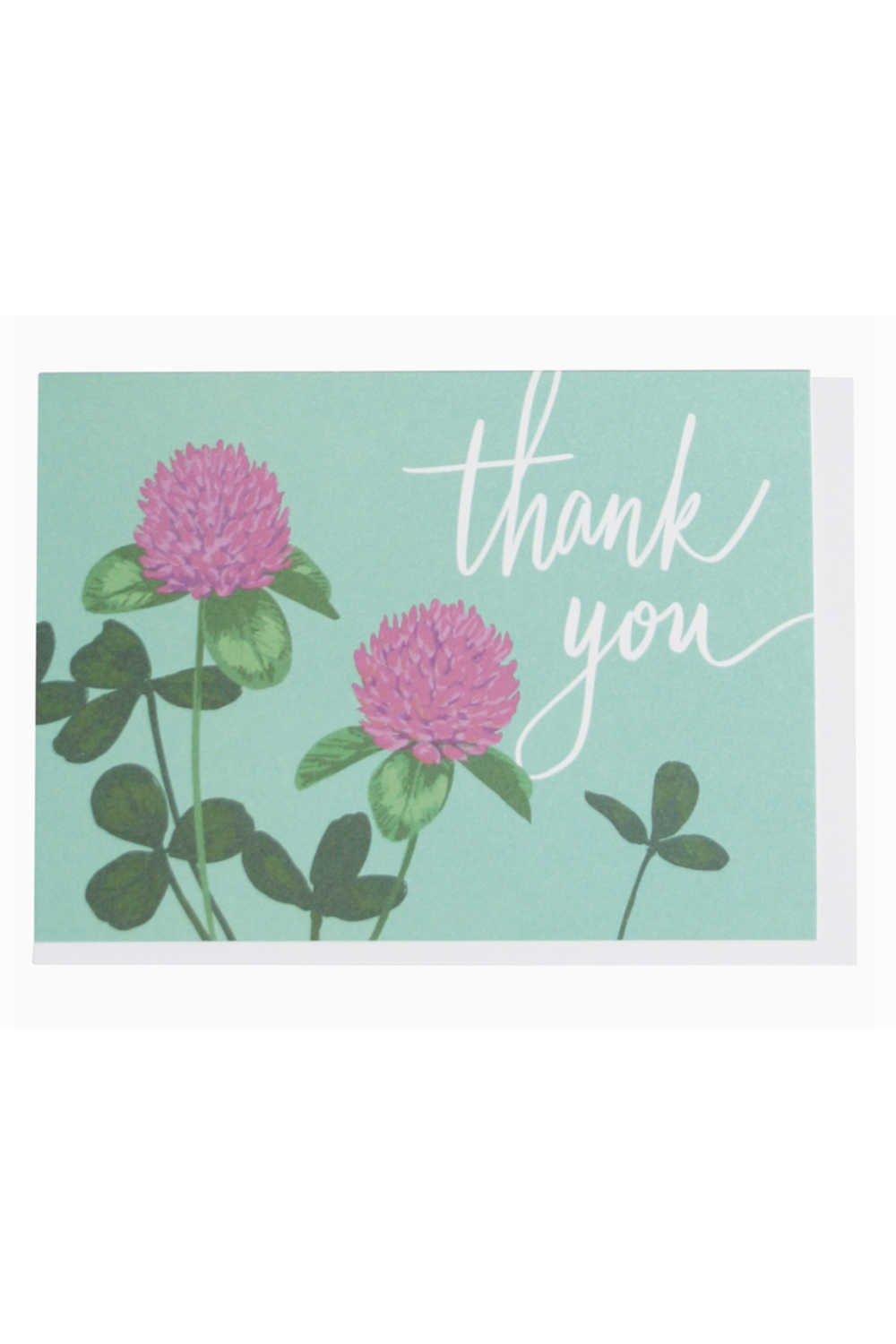 Smudgey Greeting Card - Thank You Clover