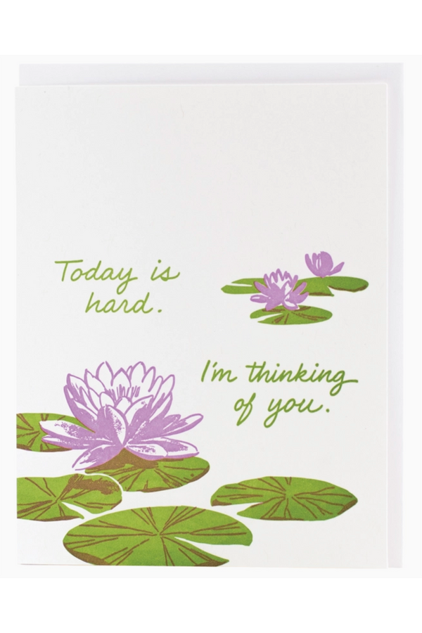 Smudgey Greeting Card - Support Lily Pads