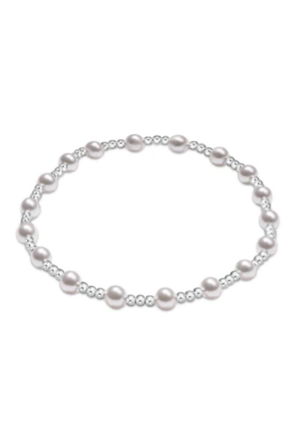 EN Classic Sincerity Bracelet - Mixed Sterling + Pearl