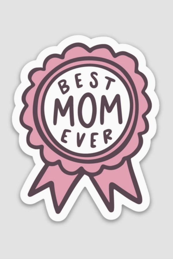 Trendy Sticker - Best Mom Ever Ribbon
