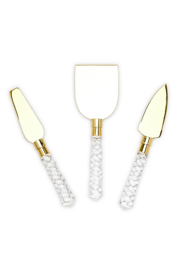 Crystal Clear Cheese Knife Set