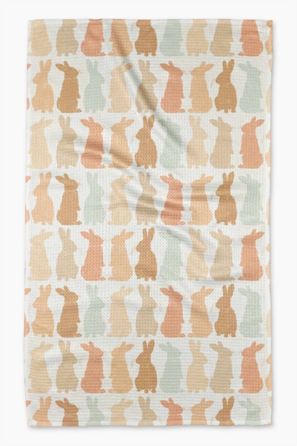 Geometry Kitchen Tea Towel - Cute Easter Bunny