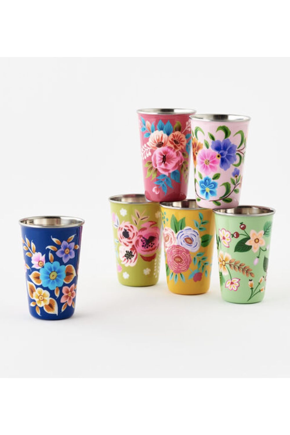 Hand Painted Floral Cup