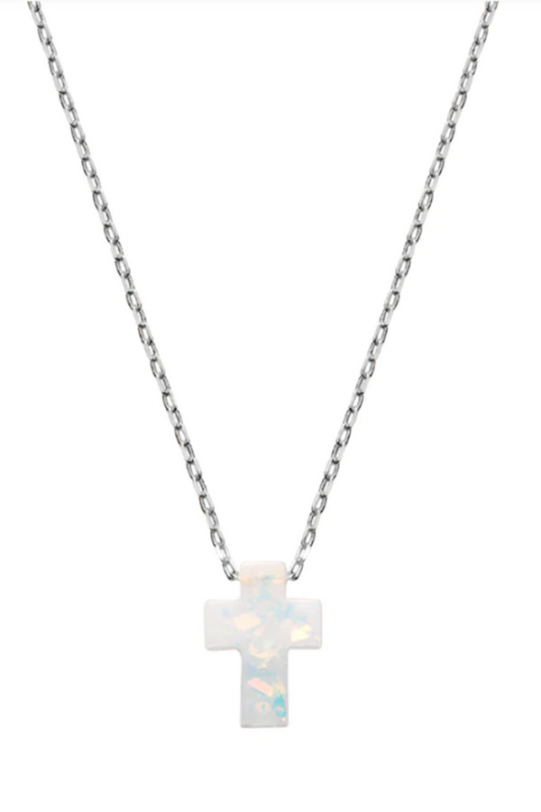 Holy Water Necklace - Cross Silver