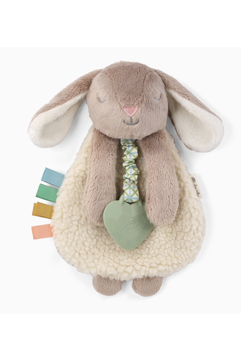 Lovey with Teether Toy - Taupe Bunny