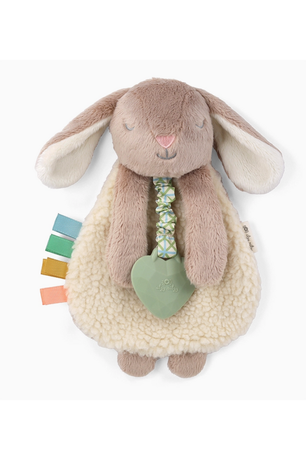 Lovey with Teether Toy - Taupe Bunny