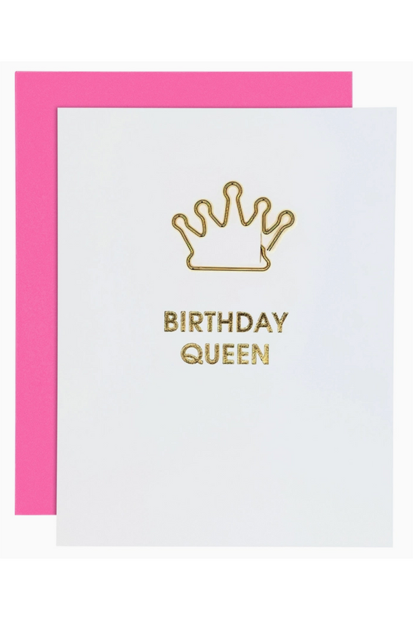 CG Letterpress Birthday Card - Queen