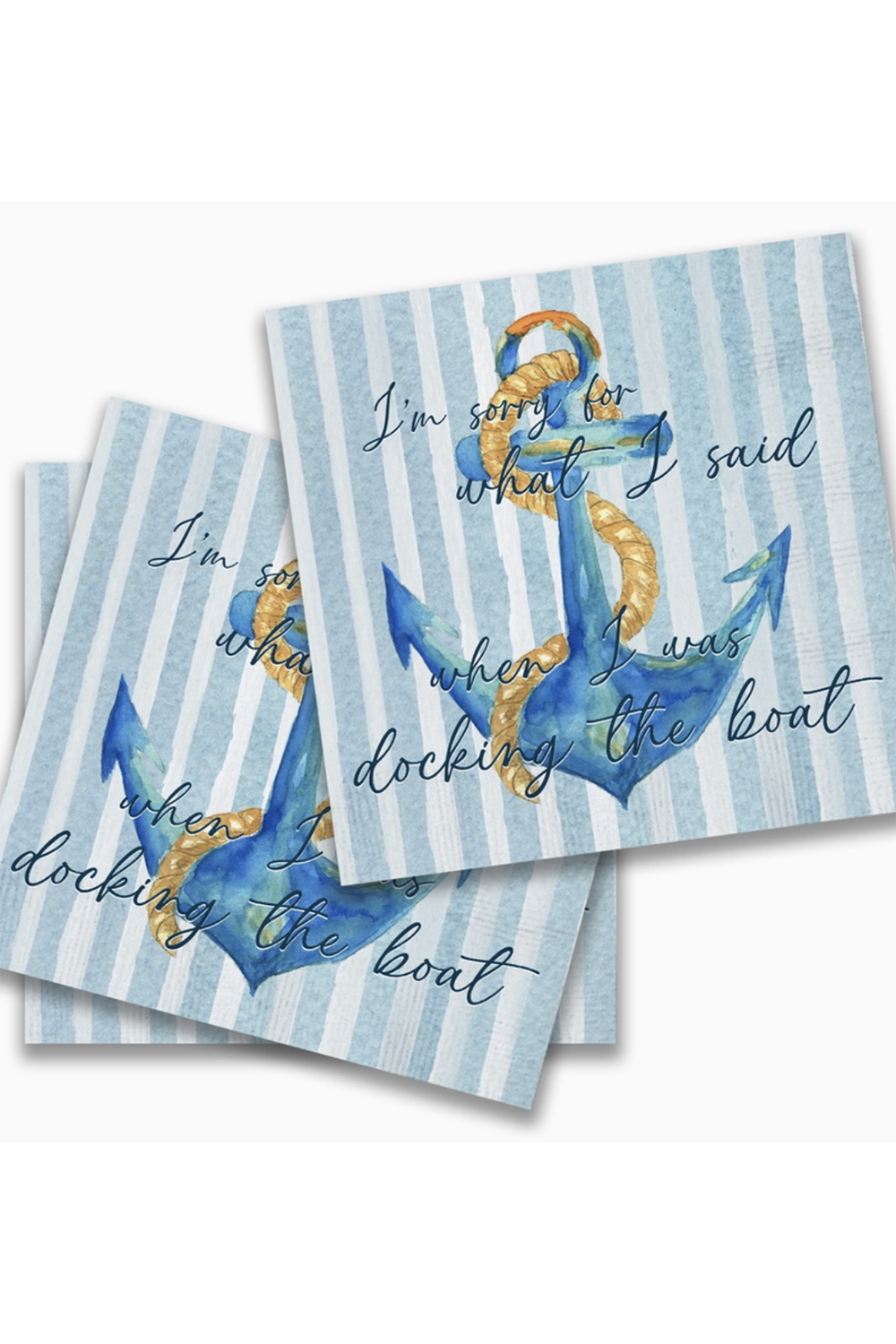 Cocktail Napkin Pack - Docking the Boat Anchor
