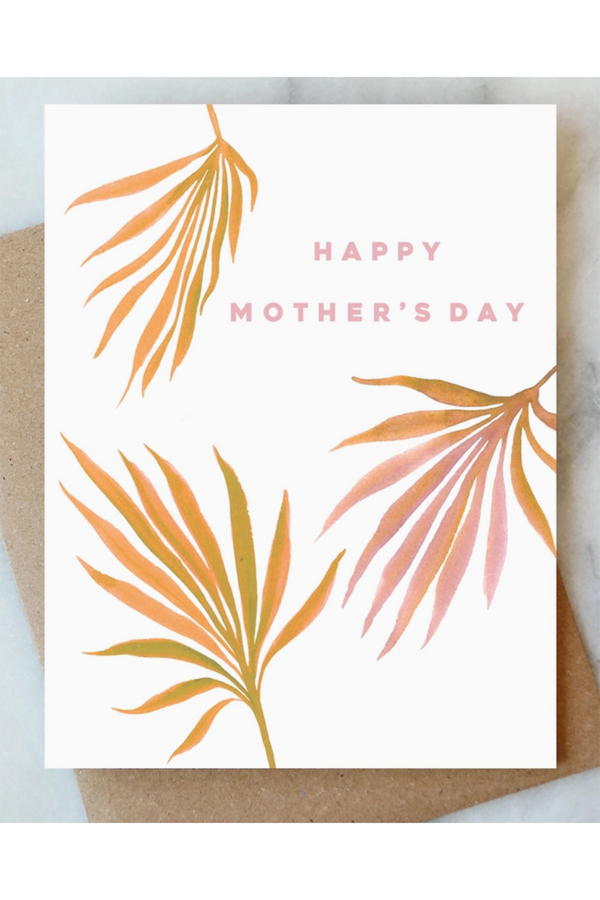 AJD Mother's Day Card - Pink Palms