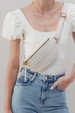 Fern Belt Bag - Velvet Hide Stripe White