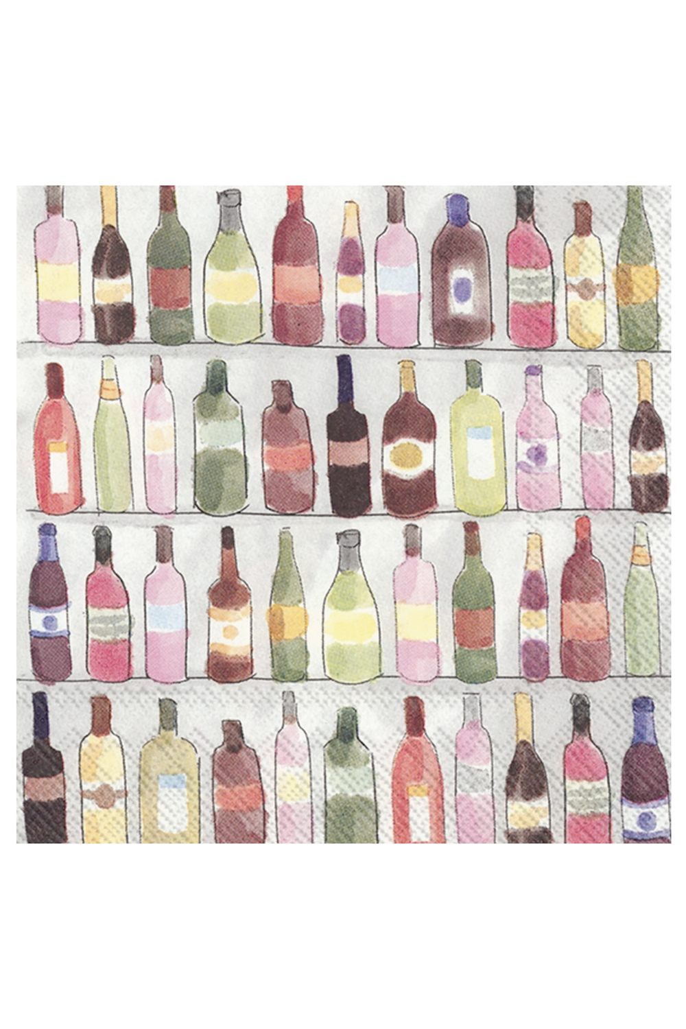 Cocktail Napkin Pack - Wine Shelves