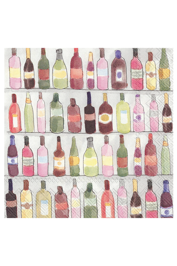 Cocktail Napkin Pack - Wine Shelves