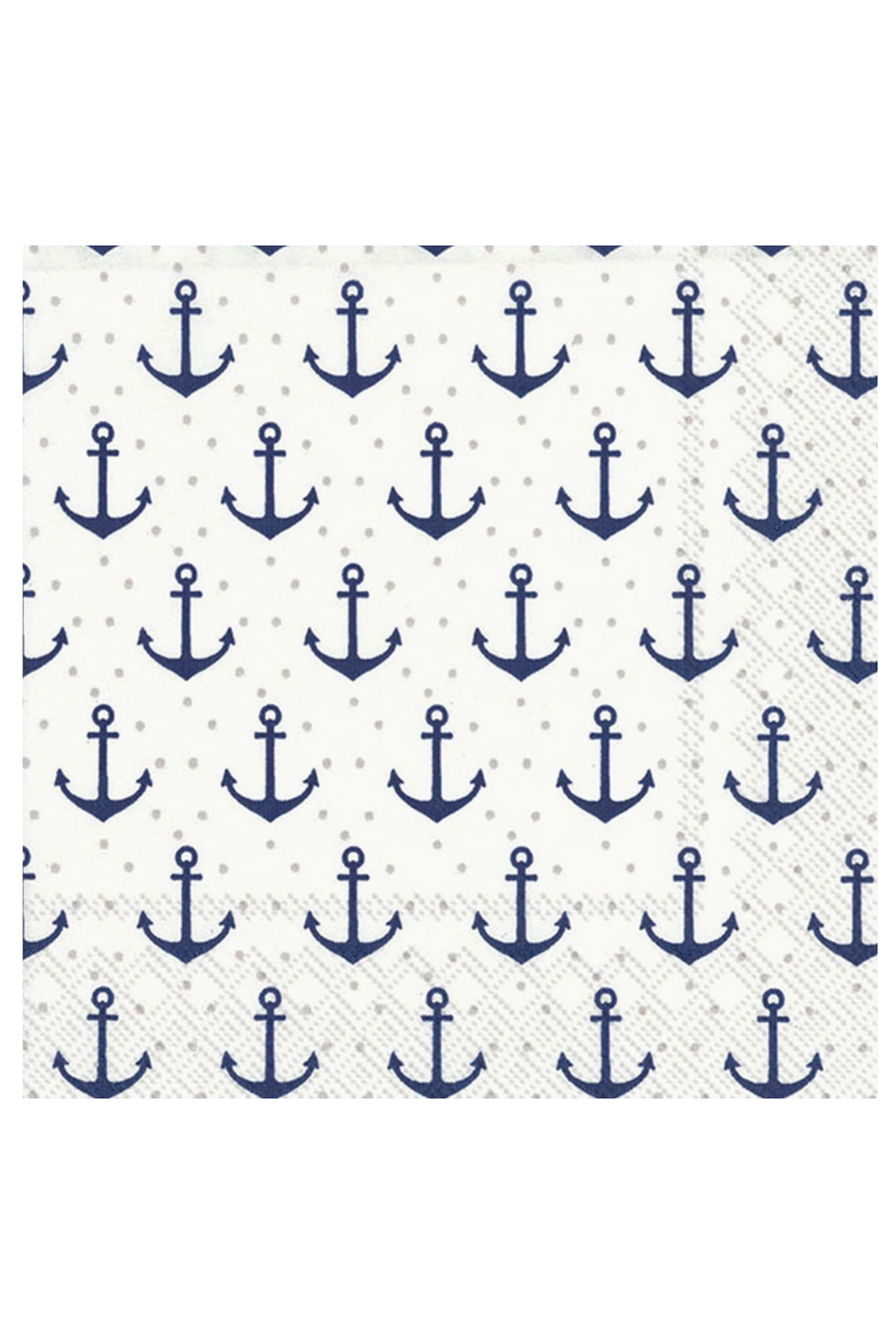 Cocktail Napkin Pack - Anchor Dots Blue Grey
