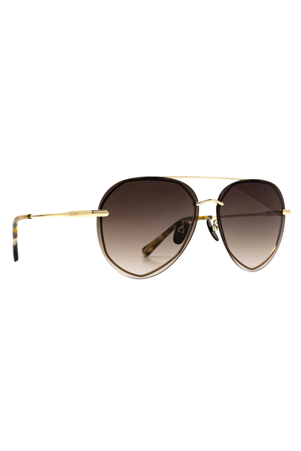 Lenox Sunglasses - Gold Sea Tortoise Brown