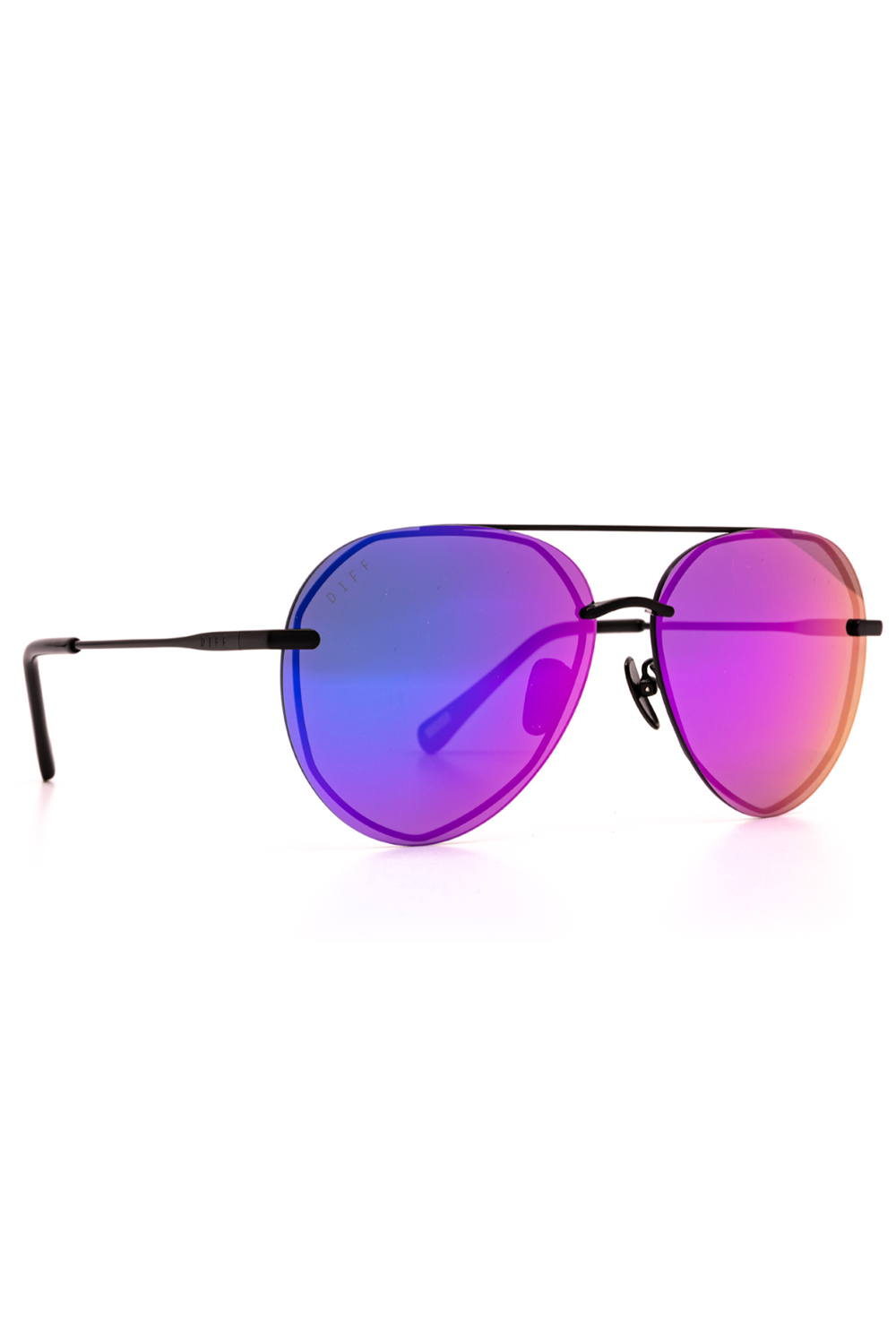 Lenox Sunglasses - Matte Black Purple