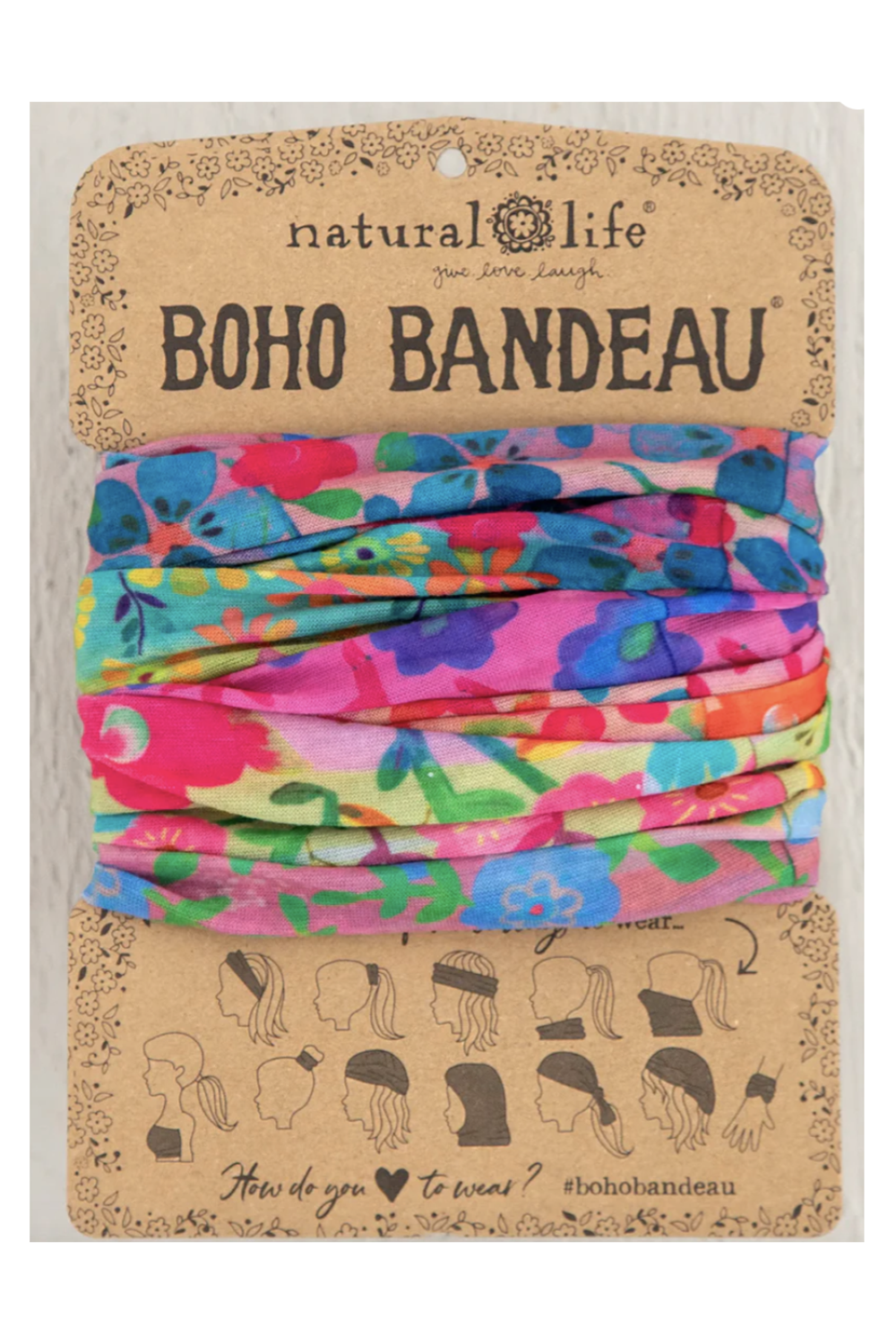 Boho Bandeau - Rainbow Floral Rows