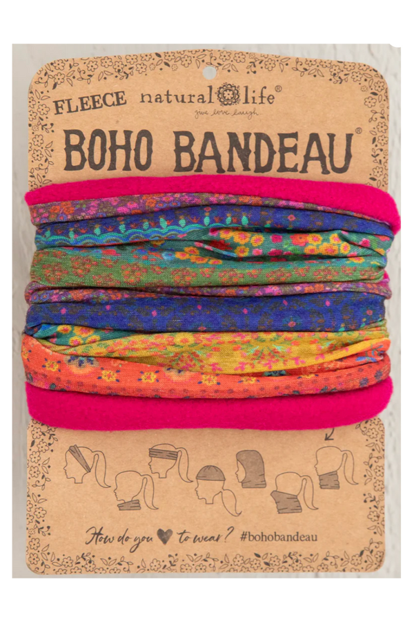 Boho Bandeau - Fleece Rainbow Border