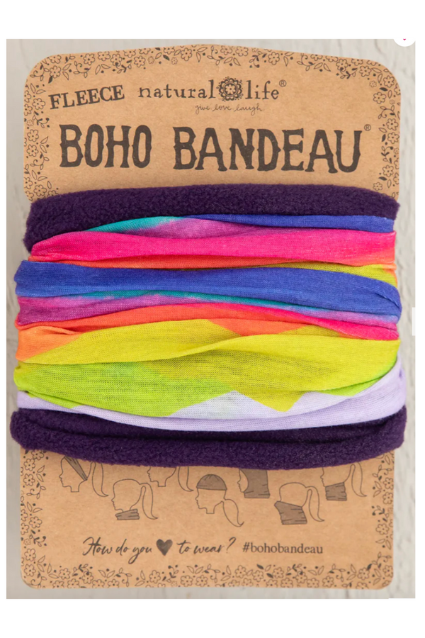 Boho Bandeau - Fleece Rainbow Mountain