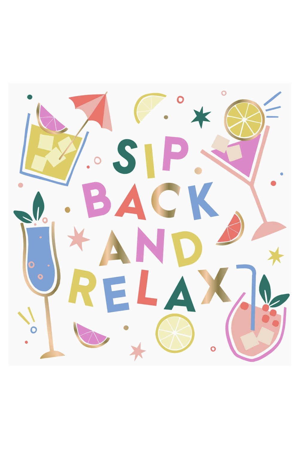 Cocktail Napkin Pack - Sip Back and Relax