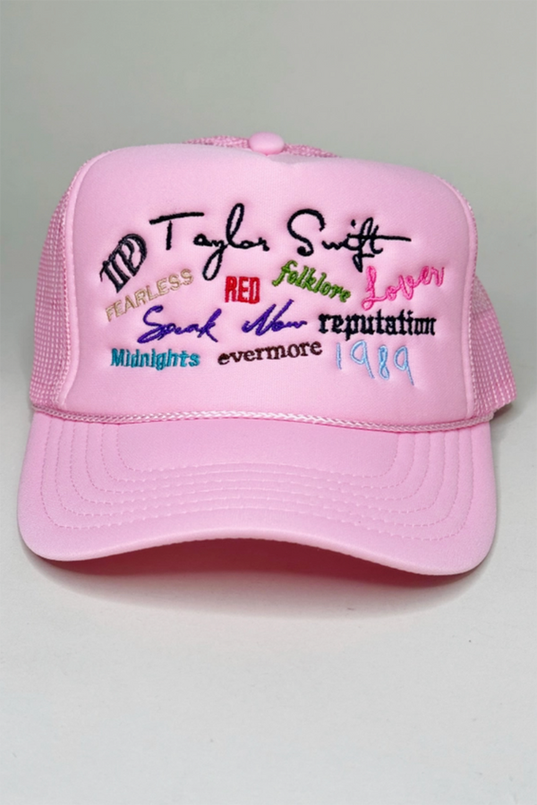 Taylor's Albums Trucker Hat - Pink