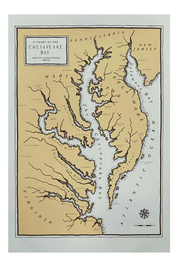 Wild Print - Chesapeake Bay Map