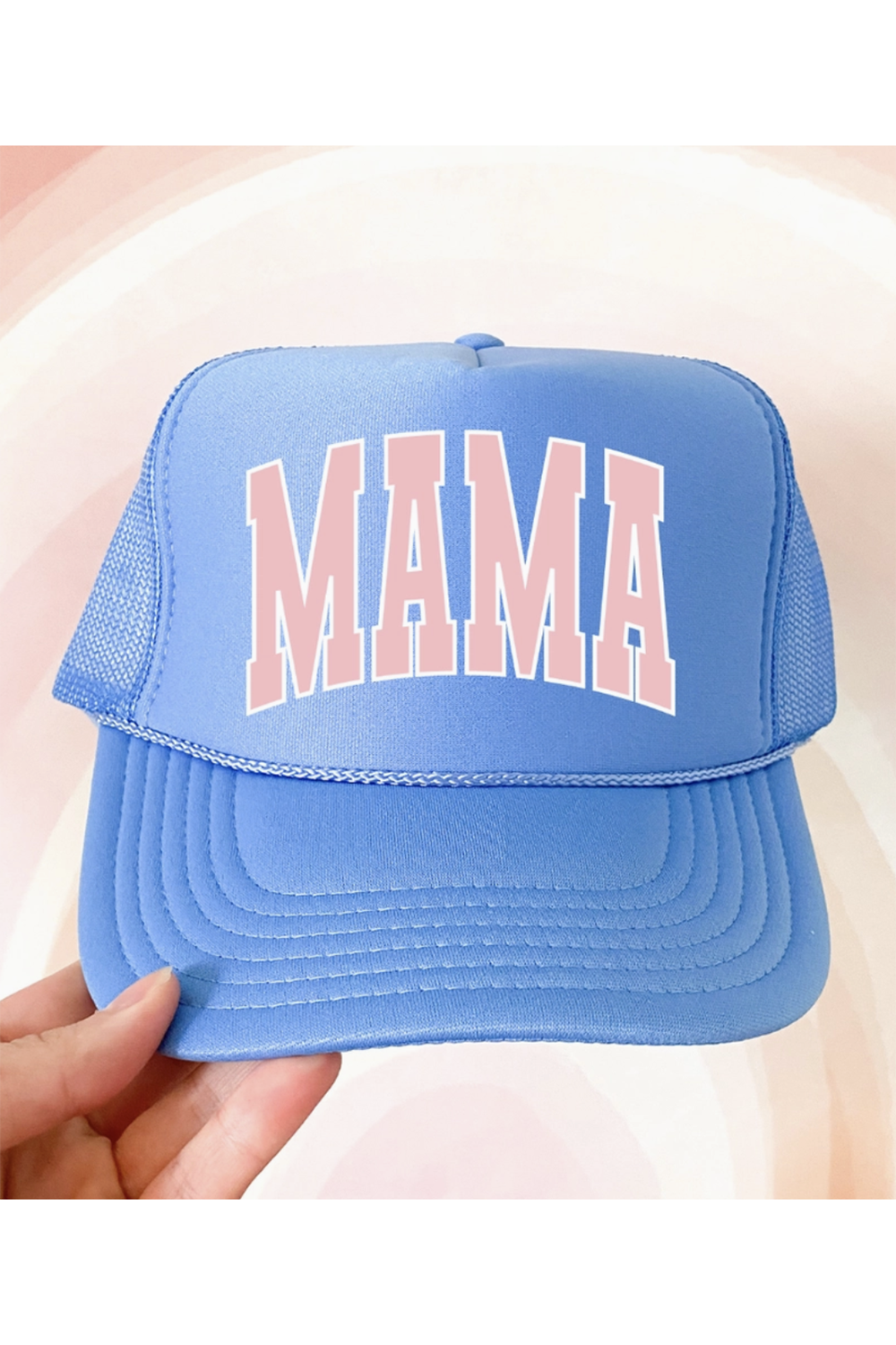 Mama Trucker Hat - Baby Blue