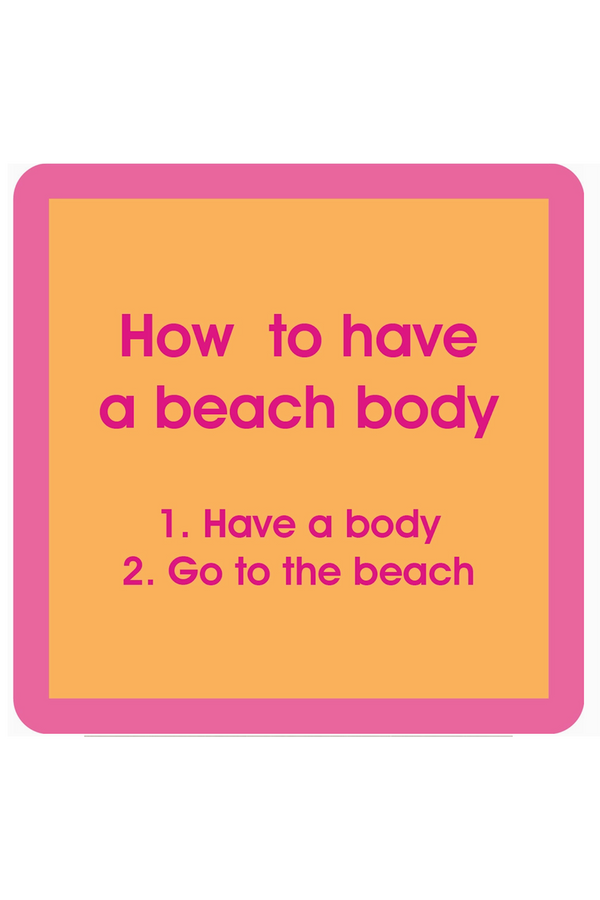 Humor Coaster - BEACH Beach Body