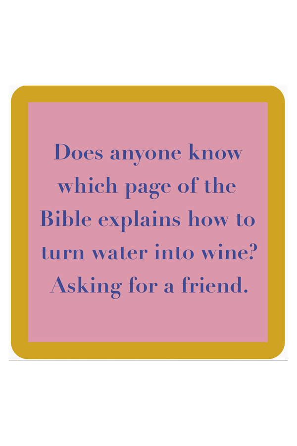 Humor Coaster - Page in the Bible