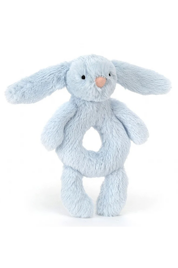 JELLYCAT Bashful Ring Rattle - Blue Bunny