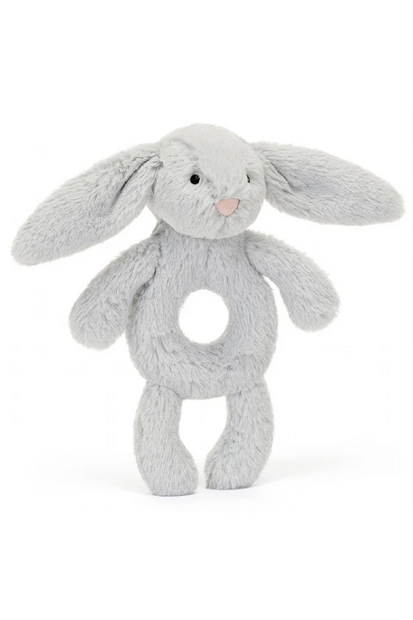 JELLYCAT Bashful Ring Rattle - Grey Bunny